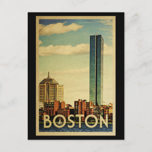 Carte Postale Vintage voyage du Massachusetts de Boston