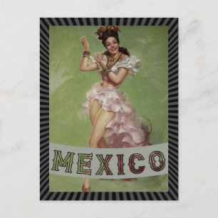 Carte postale Vintage voyage du Mexique