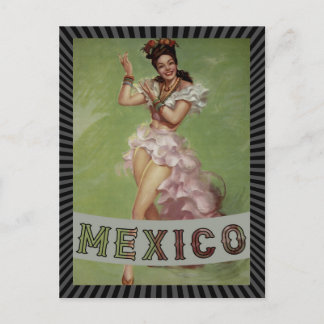 Carte postale Vintage voyage du Mexique