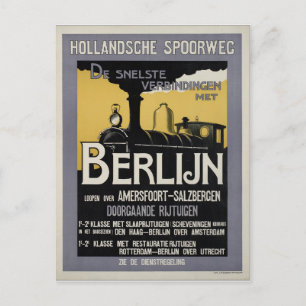 Carte postale Vintage voyage du train de Berlin