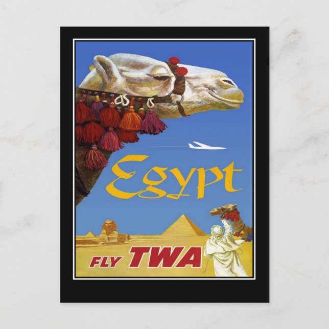 Carte postale Vintage voyage Egypt Camel (Devant)