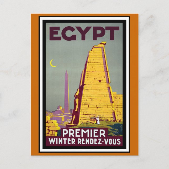 Carte Postale Vintage voyage égyptien (Devant)