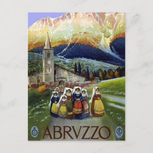 Carte Postale Vintage voyage, Femmes des Abruzzes, Italie