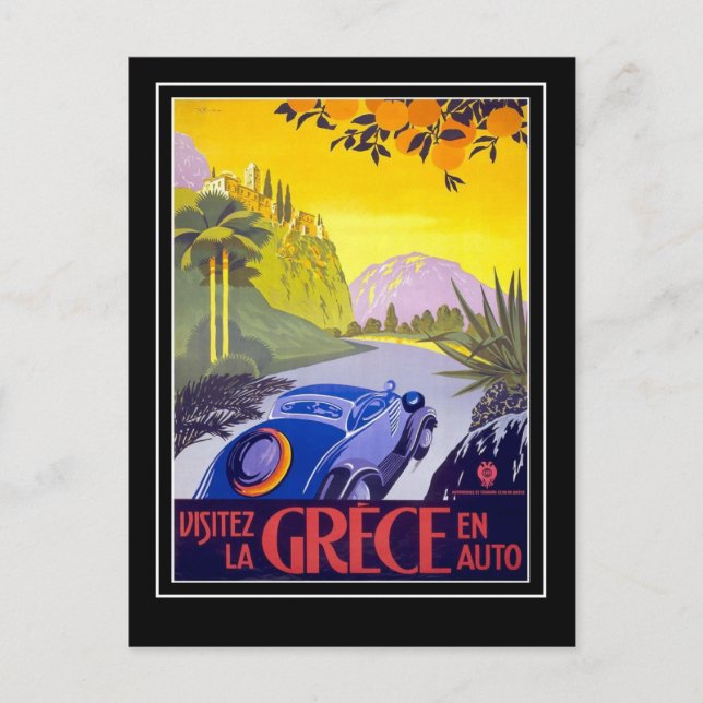 Carte postale Vintage voyage Grèce (Devant)