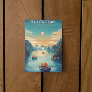 Carte Postale Vintage voyage Ha Long Bay Vietnam