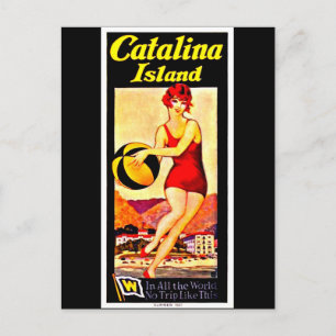 Carte postale Vintage voyage-île Catalina