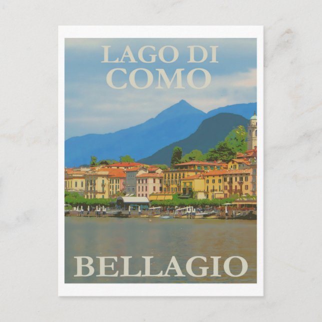 Carte postale Vintage voyage Italie Bellagio (Devant)
