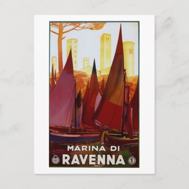 Carte Postale Vintage Voyage Italie, Ravenne - (Devant)