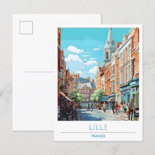 Carte Postale Vintage voyage Lille France