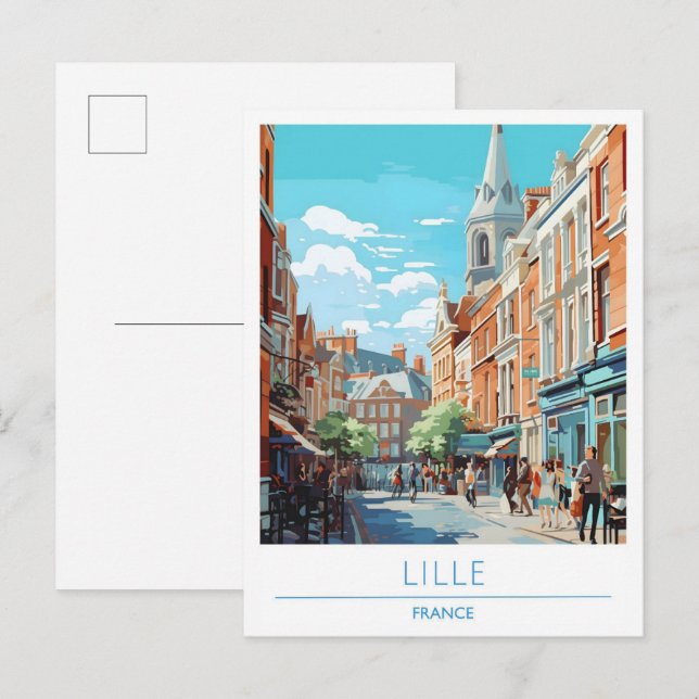 Carte Postale Vintage voyage Lille France (Devant / Derrière)