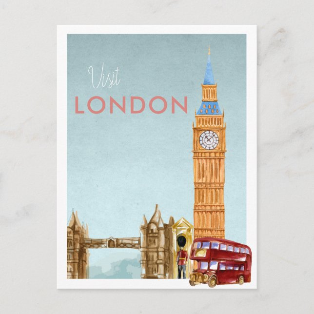 Carte postale Vintage voyage | Londres (Devant)
