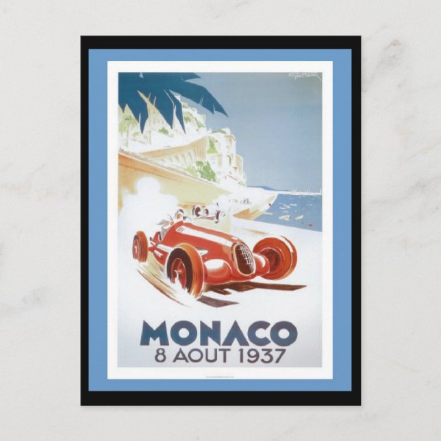 Carte postale Vintage voyage-Monaco (Devant)