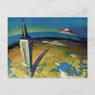 Carte Postale Vintage voyage New York City Empire State Building