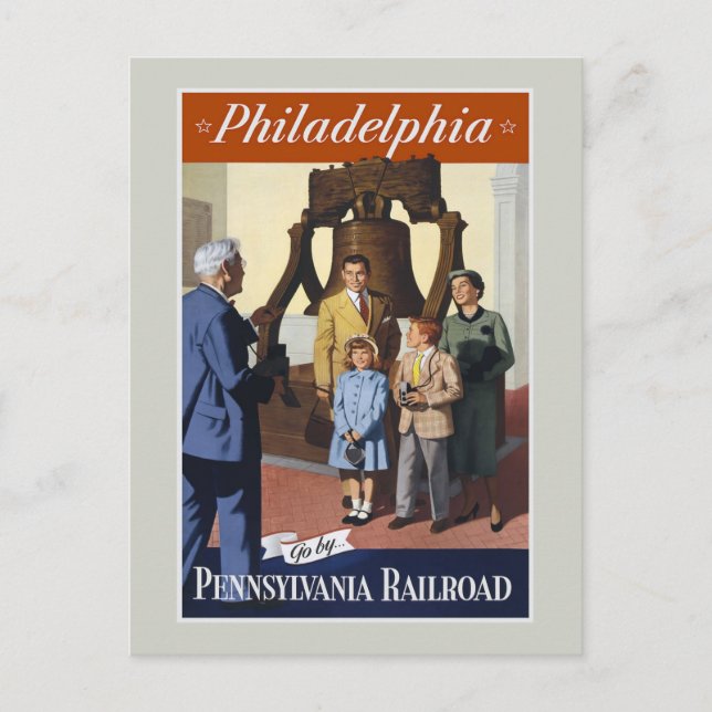 Carte postale Vintage voyage Philadelphie (Devant)