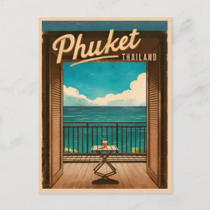 Carte Postale Vintage voyage Phuket Thaïlande Retro Pittoresque