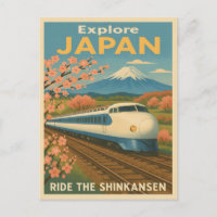 Vintage voyage rétro Japon Shinkansen