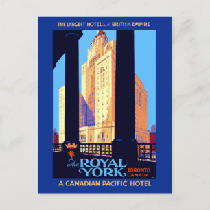 Carte Postale Vintage voyage Royal York Hotel Toronto Canada