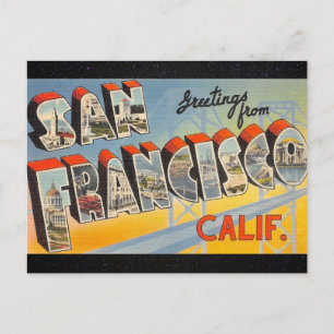 Carte postale Vintage voyage San Francisco