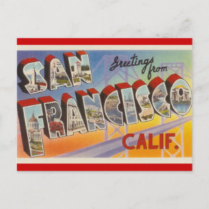 Carte Postale Vintage voyage San Francisco
