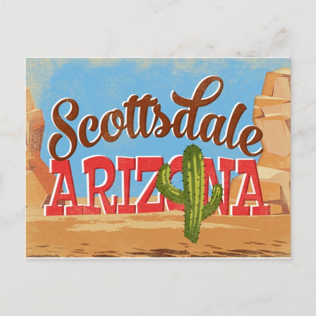 Carte Postale Vintage voyage Scottsdale Arizona (Devant)