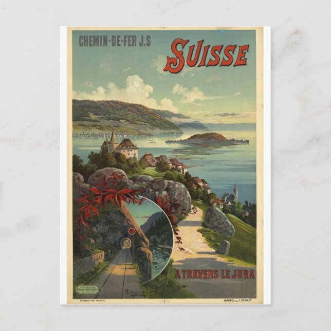 Carte postale Vintage voyage Suisse (Devant)