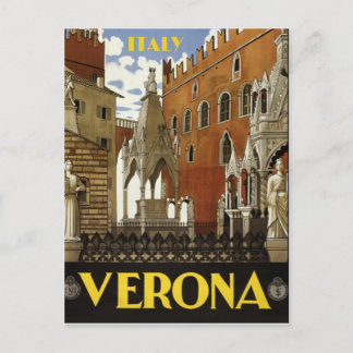 CARTE POSTALE VINTAGE VOYAGE VERONA ITALY