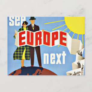 Carte Postale Vintage voyage Voir Europe