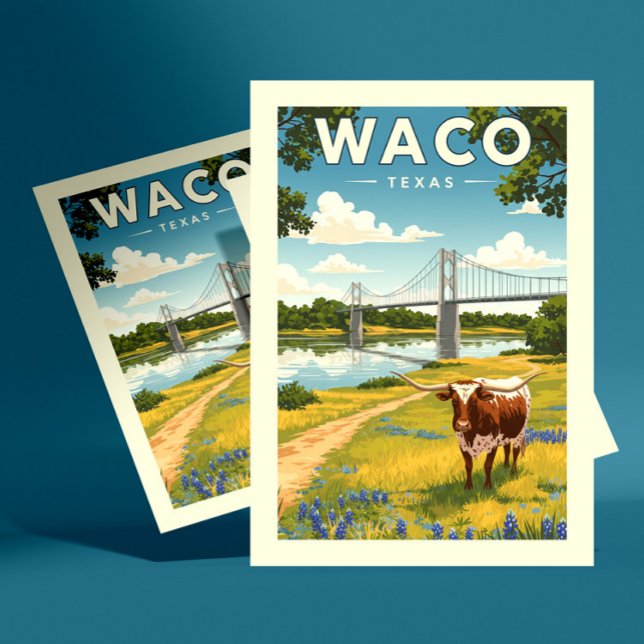 Carte Postale Vintage Waco Texas (Créateur téléchargé)