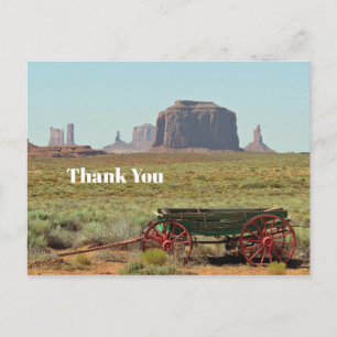 Carte Postale Vintage Wagon Monument Valley Photo Merci