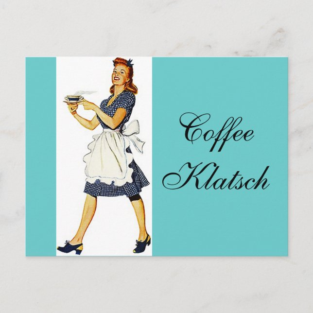 Carte postale Vintage Waitress Café Klatsch Invita (Devant)