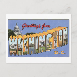 Carte postale vintage Washington, DC