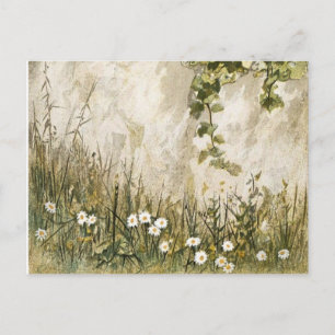 Carte Postale Vintage Watercolor Summer Garden
