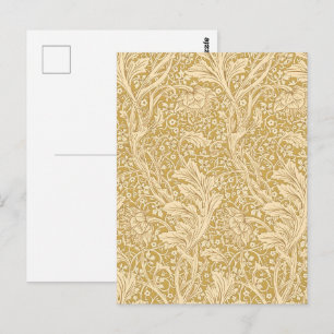 Carte Postale Vintage William Morris Arcadia Gold Sans Couture