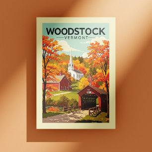 Carte Postale Vintage Woodstock Vermont