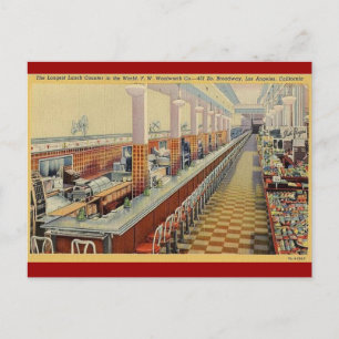 Carte postale Vintage Woolworth's Lunch Counter de