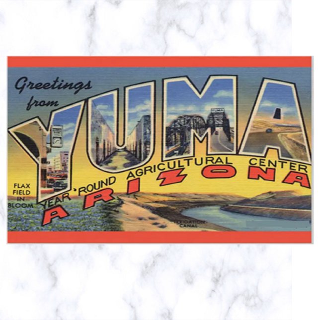 Carte postale vintage Yuma Arizona (Créateur téléchargé)