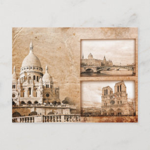 Carte Postale Vintages souvenirs de Paris