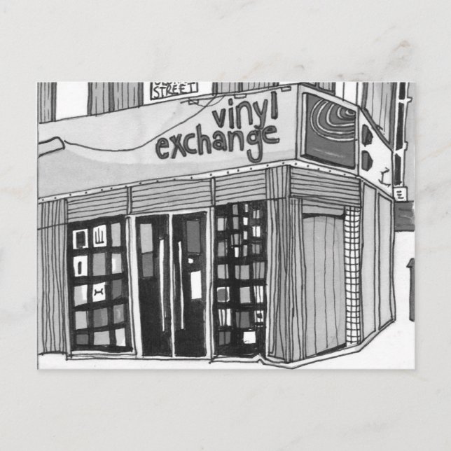 Carte Postale Vinyl Exchange Manchester (Devant)