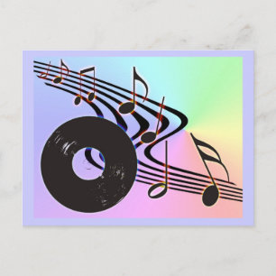 Carte postale Vinyl Record and Notes