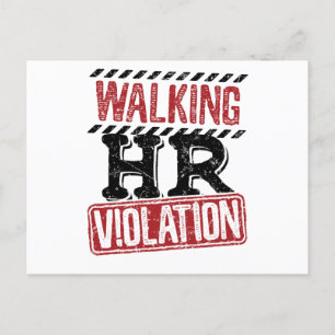 Carte Postale Violation des RH à pied Cauchemar des ressources h