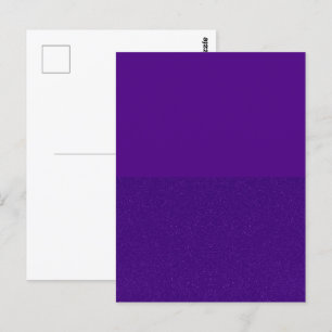Carte postale violette avec dessus mat personnalis