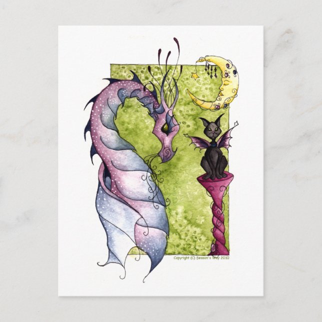 Carte Postale Violette et obsidienne (Devant)