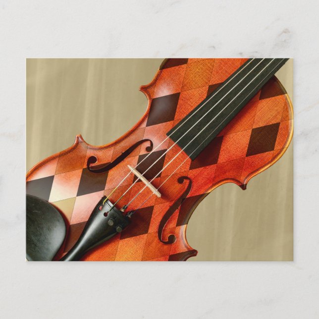 Carte Postale Violon arlequin (Devant)