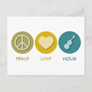 Carte Postale Violon d'amour pour la paix