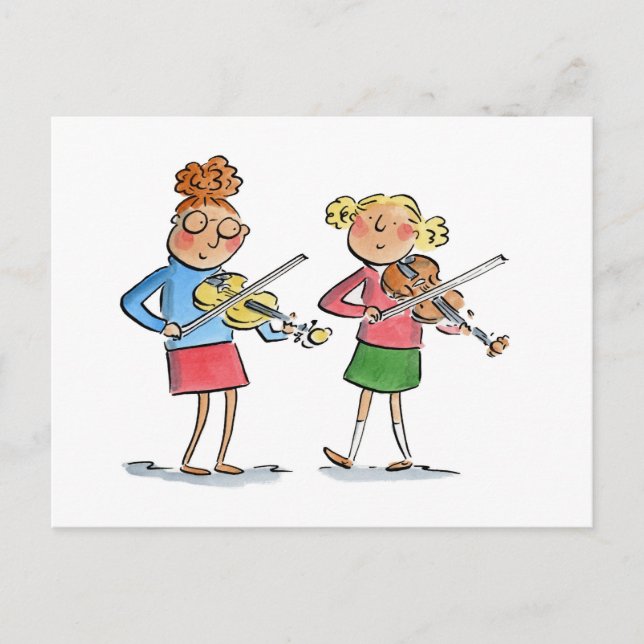Carte Postale Violon Duet (Devant)