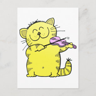 Carte Postale Violon Kitty Play
