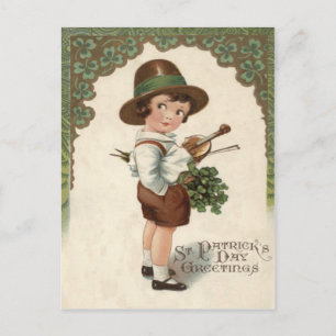 Carte Postale Violon Shamrock fille