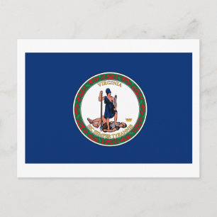Carte postale Virgina Flag