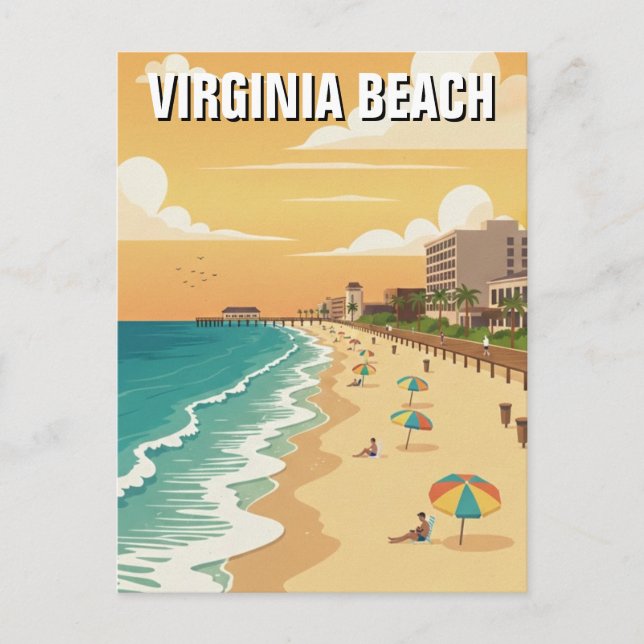 Carte Postale Virginia Beach Travel (Devant)