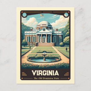 Carte Postale Virginia   Esprit patriotique Vintage